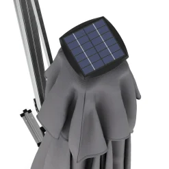 Sonnenschirm Ampelschirm SOLARIS mit LED 300 cm anthrazit