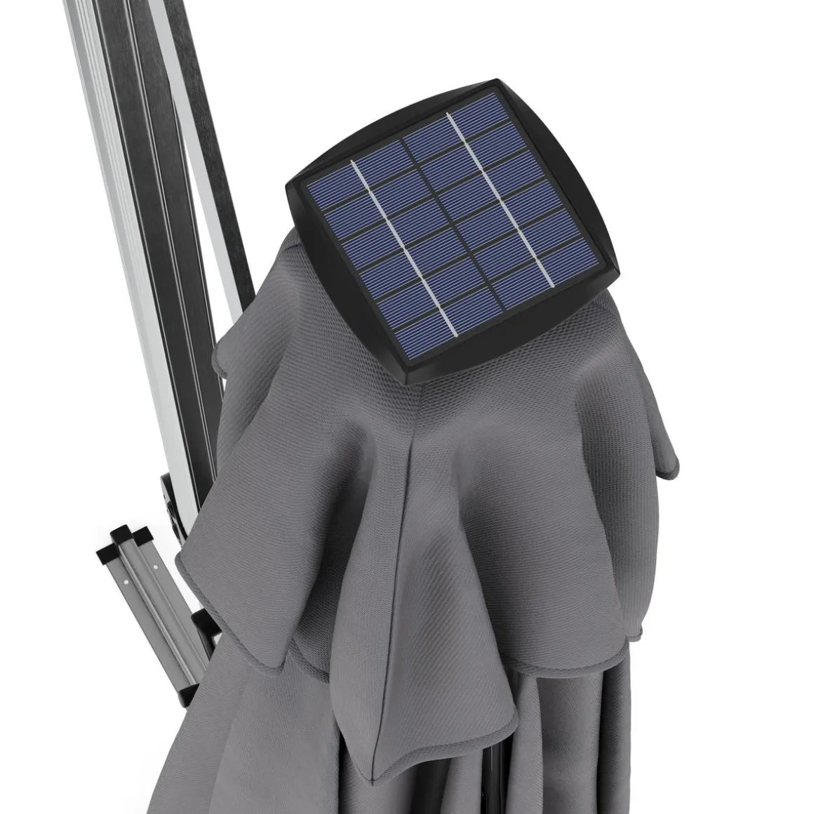 Sonnenschirm Ampelschirm SOLARIS mit LED 300 cm anthrazit
