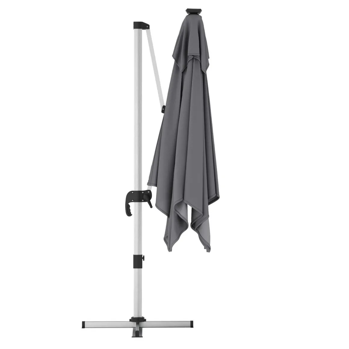 Sonnenschirm Ampelschirm SOLARIS mit LED 300 cm anthrazit