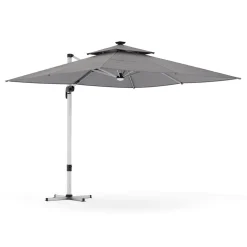 Sonnenschirm Ampelschirm SOLARIS mit LED 300 cm anthrazit
