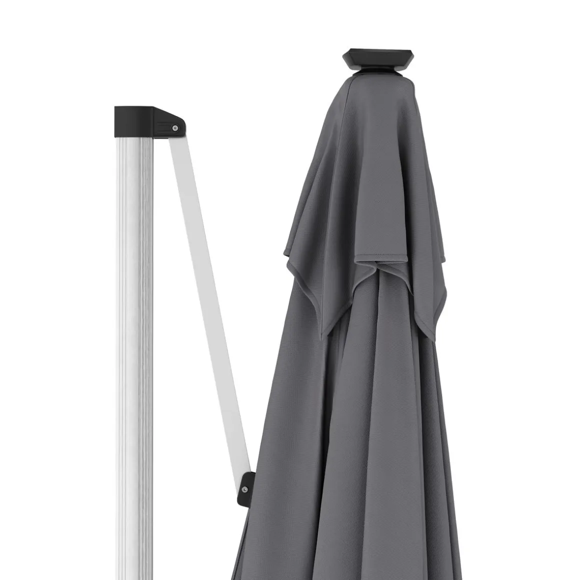 Sonnenschirm Ampelschirm SOLARIS mit LED 300 cm anthrazit