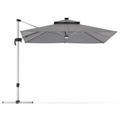 Sonnenschirm Ampelschirm SOLARIS mit LED 300 cm anthrazit