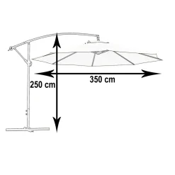 Sonnenschirm Ampelschirm SUN 350 cm anthrazit