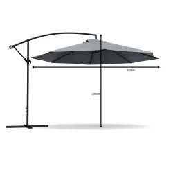 Sonnenschirm Ampelschirm SUN 270 cm anthrazit