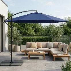 Sonnenschirm Ampelschirm SUN 350 cm blau