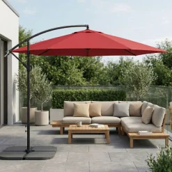 Sonnenschirm Ampelschirm SUN 350 cm rot