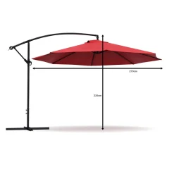 Sonnenschirm Ampelschirm SUN 270 cm rot
