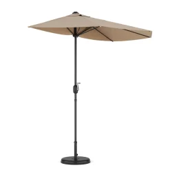 Sonnenschirm halbrund 260 cm beige