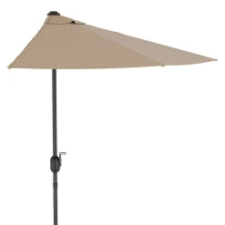 Sonnenschirm halbrund 260 cm beige
