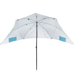 Sonnenschirm Strandschirm mit Windschutz und Fenster 240 cm türkis