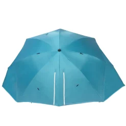 Sonnenschirm Strandschirm mit Windschutz und Fenster 240 cm türkis