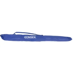 Sonnenschirm Strandschirm mit Fenster und Windschutz 240 cm blau
