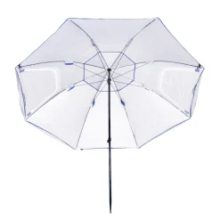 Sonnenschirm Strandschirm mit Fenster und Windschutz 240 cm blau