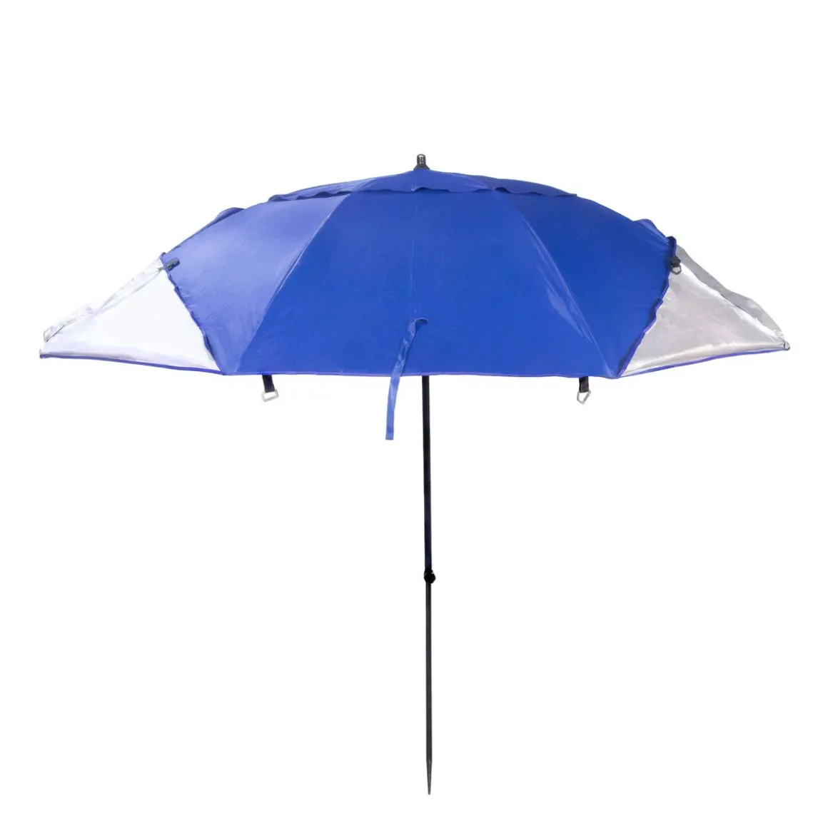 Sonnenschirm Strandschirm mit Fenster und Windschutz 240 cm blau