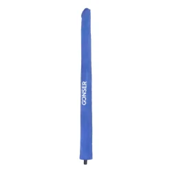 Sonnenschirm Strandschirm mit Windschutz und Fenster 240 cm blau