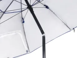 Sonnenschirm Strandschirm mit Windschutz und Fenster 240 cm blau