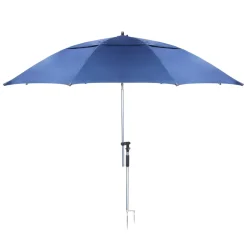 Sonnenschirm Strandschirm mit Erdspiess 240 cm blau