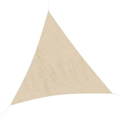 Sonnensegel Dreieck mit LED 3 x 3 x 3 m beige