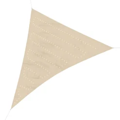 Sonnensegel Dreieck mit LED 3 x 3 x 3 m beige