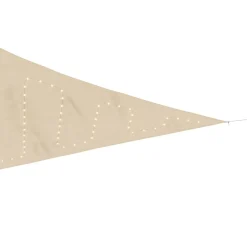 Sonnensegel Dreieck mit LED 3 x 3 x 3 m beige
