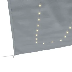 Sonnensegel Dreieck mit LED 3 x 3 x 3 m grau