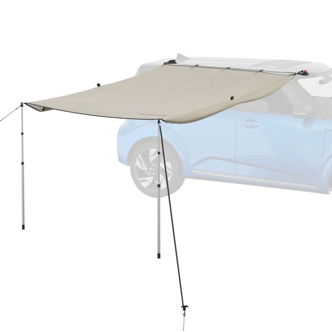Sonnensegel für Fahrzeug 250 x 400 cm beige