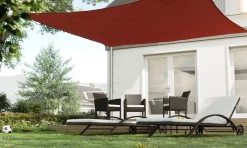 Sonnensegel Quadrat 3 x 3 m rot