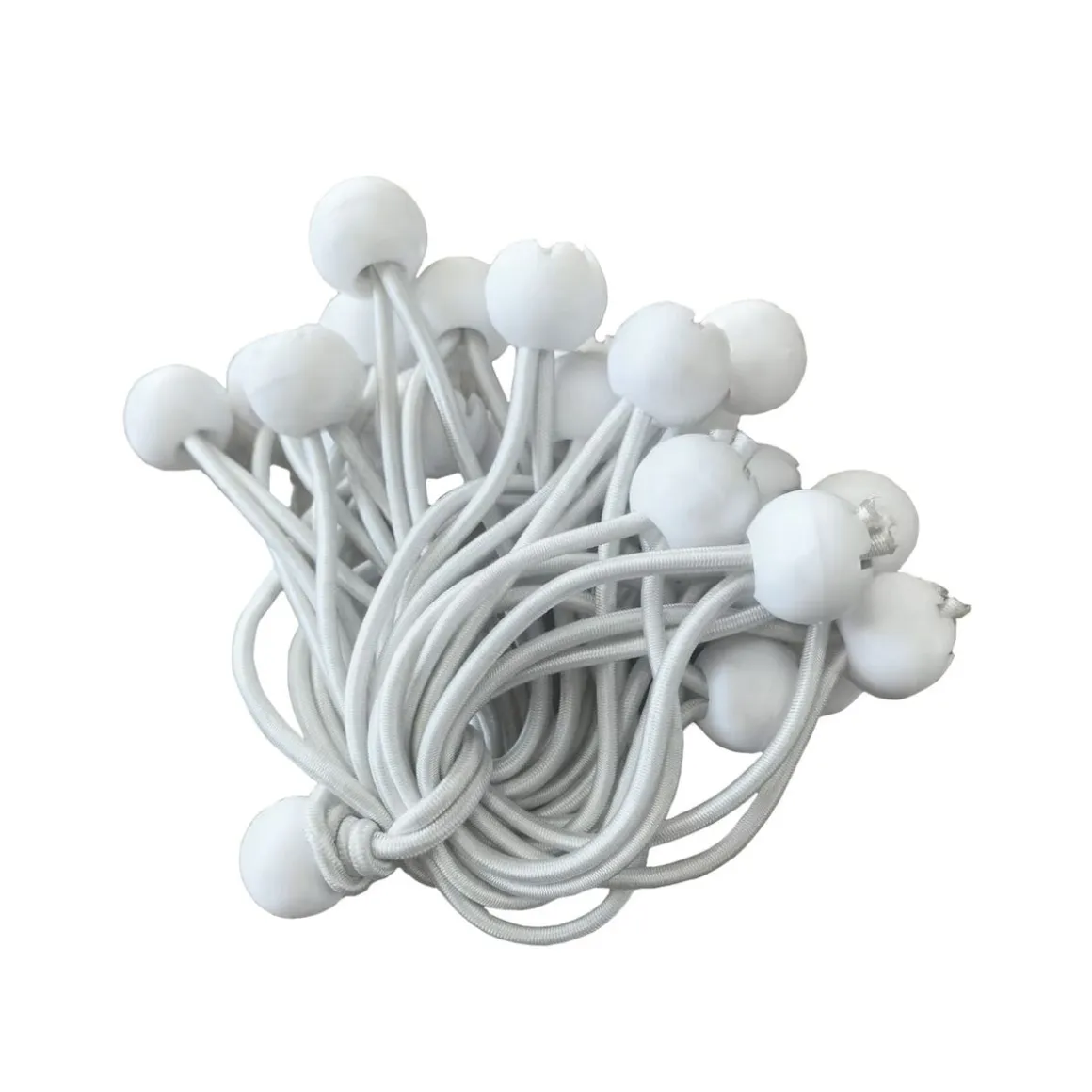 Spanngummi mit Kugel weiss 25 Stk. 15 cm