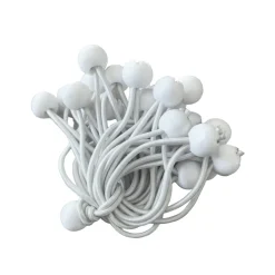 Spanngummi mit Kugel weiss 25 Stk. 18 cm