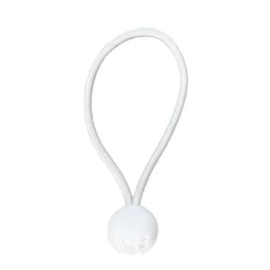 Spanngummi mit Kugel weiss 25 Stk. 18 cm