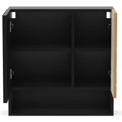 Spiegelschrank Bad AQUALIA 54 x 17 x 55 cm braun/schwarz