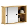 Spiegelschrank Badezimmer Bambus TULUM 55 x 14 x 36 cm