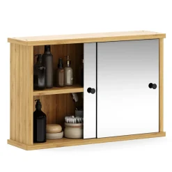 Spiegelschrank Badezimmer Bambus TULUM 55 x 14 x 36 cm