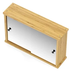 Spiegelschrank Badezimmer Bambus TULUM 55 x 14 x 36 cm