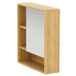 Spiegelschrank Badezimmer Bambus AURA 56 x 16 x 61 cm natur
