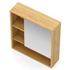 Spiegelschrank Badezimmer Bambus AURA 56 x 16 x 61 cm natur