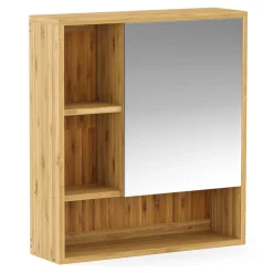 Spiegelschrank Badezimmer Bambus AURA 56 x 16 x 61 cm natur