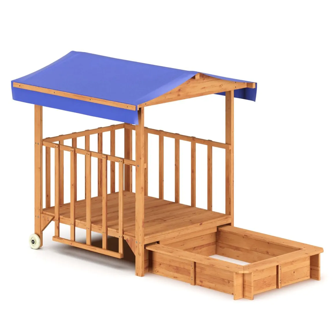 Spielhaus Holz mit Sandkasten