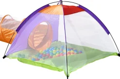 Spielzelt mit Tunnel bunt