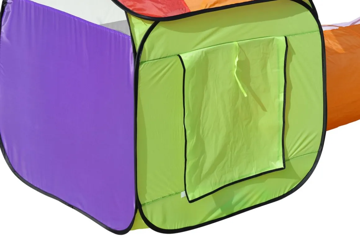 Spielzelt mit Tunnel bunt