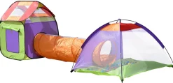 Spielzelt mit Tunnel bunt