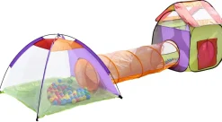 Spielzelt mit Tunnel bunt