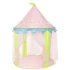 Spielzelt Schloss mit Lichterkette rosa