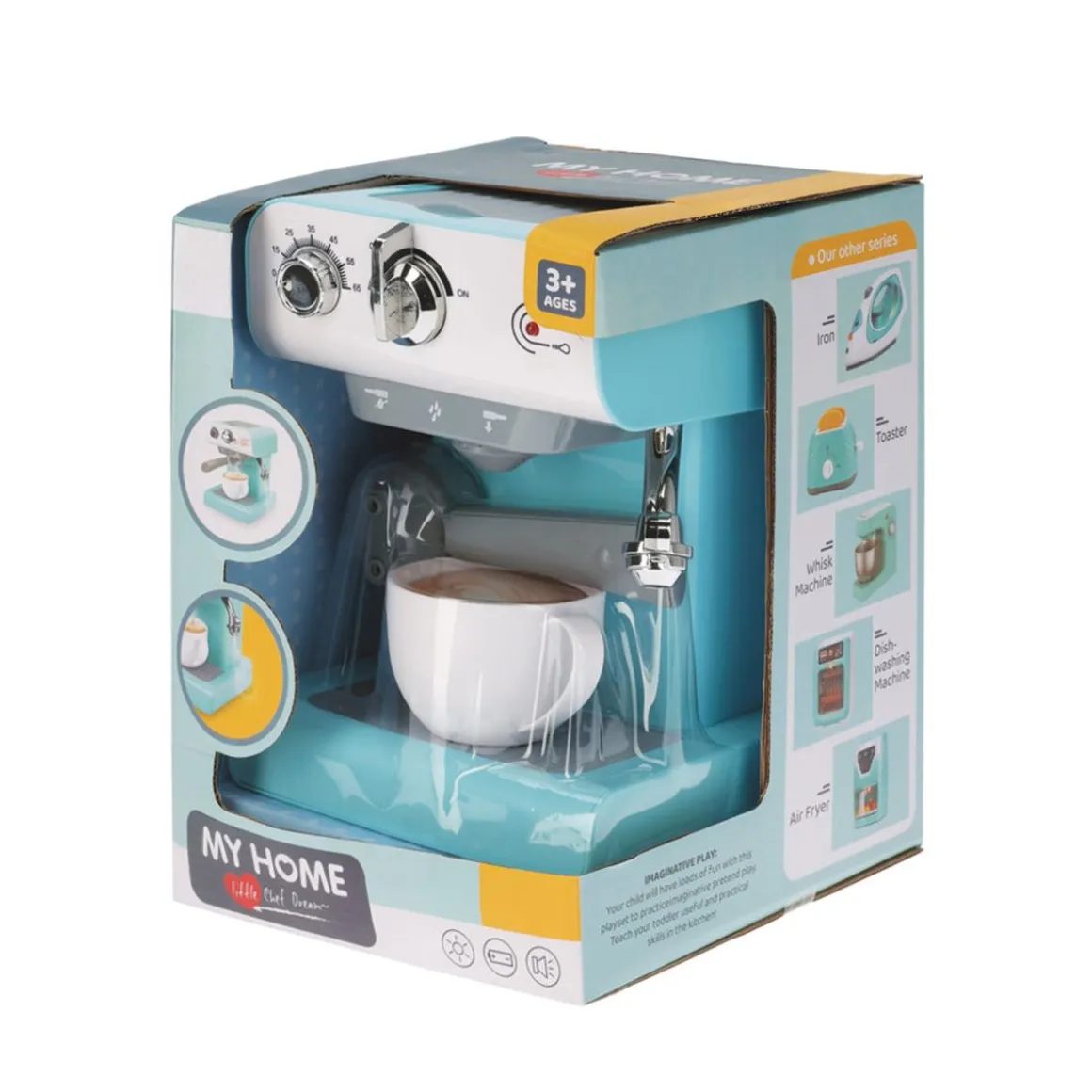 Spielzeug Espressomaschine 21 x 20 x 27 cm türkis/weiss