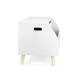 Spielzeugkiste mit Frontablage 60 x 40 x 43 cm weiss