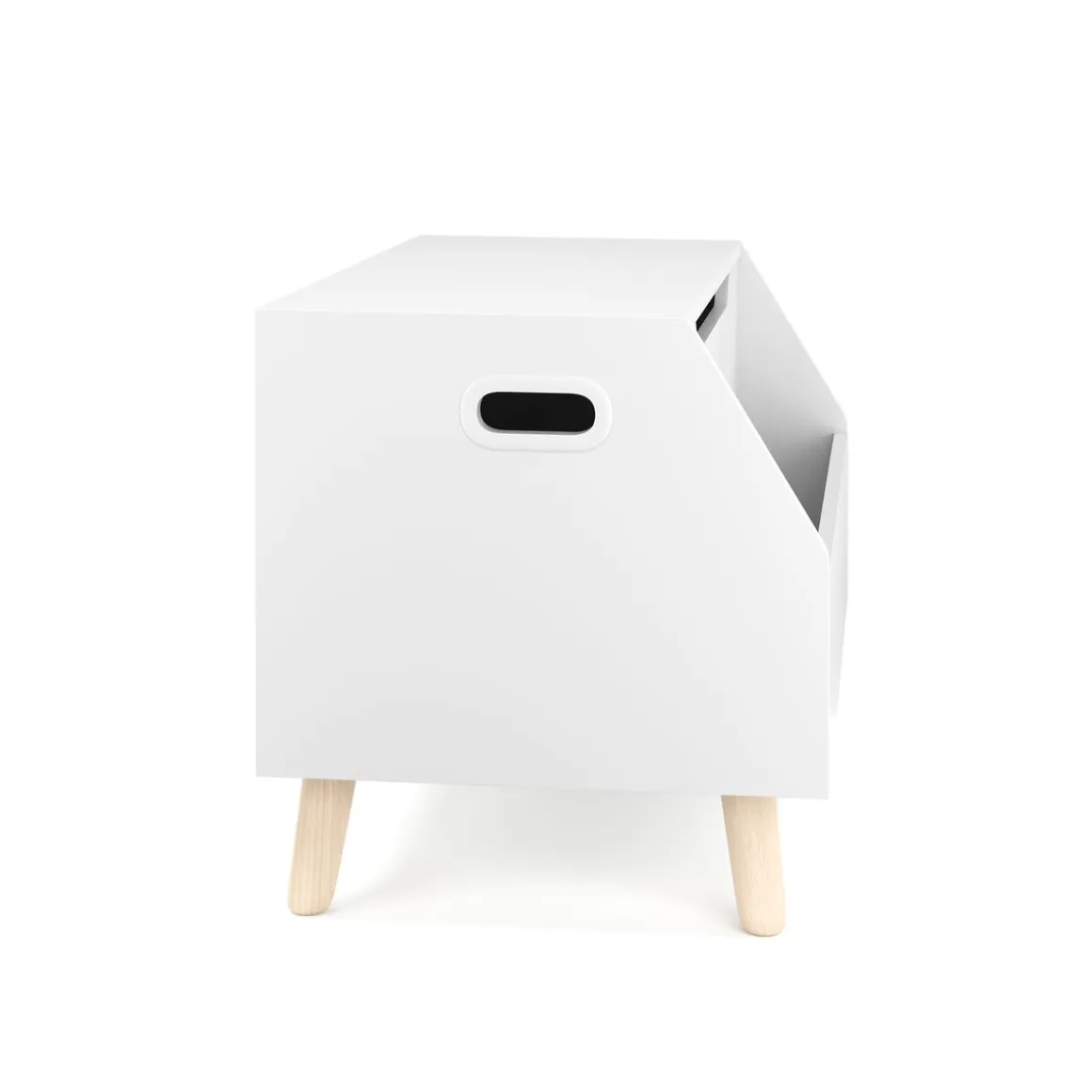 Spielzeugkiste mit Frontablage 60 x 40 x 43 cm weiss