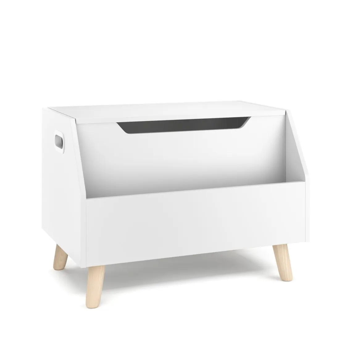 Spielzeugkiste mit Frontablage 60 x 40 x 43 cm weiss
