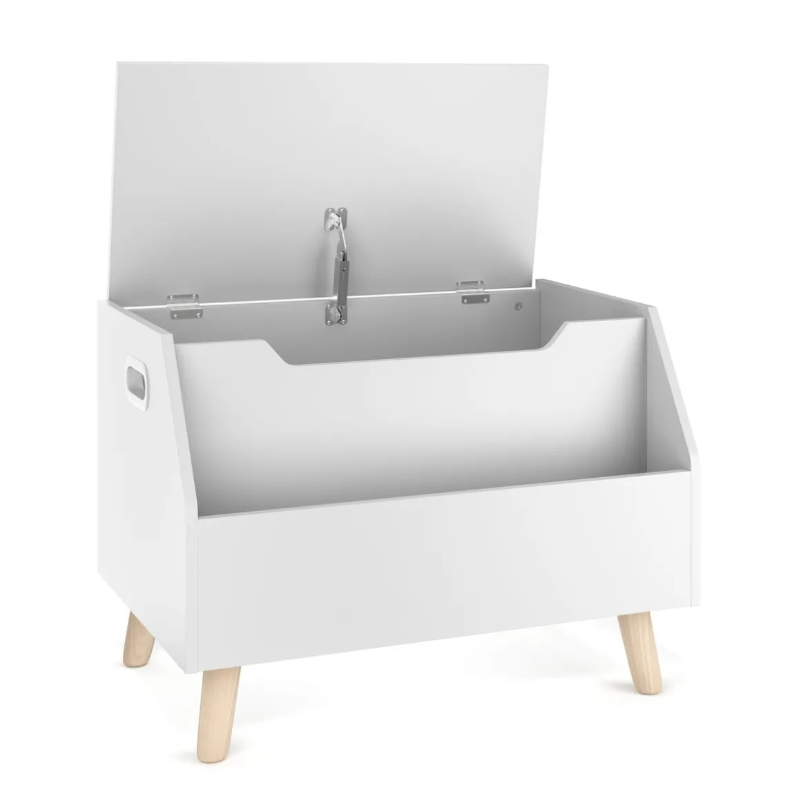 Spielzeugkiste mit Frontablage 60 x 40 x 43 cm weiss