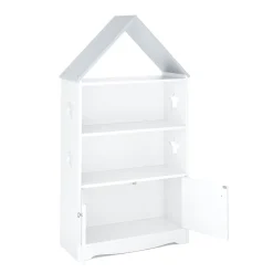 Spielzeugregal Haus DREAMYSTAR 62 x 115 cm weiss/grau