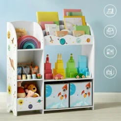 Spielzeugregal Kinderzimmer TINO weiss